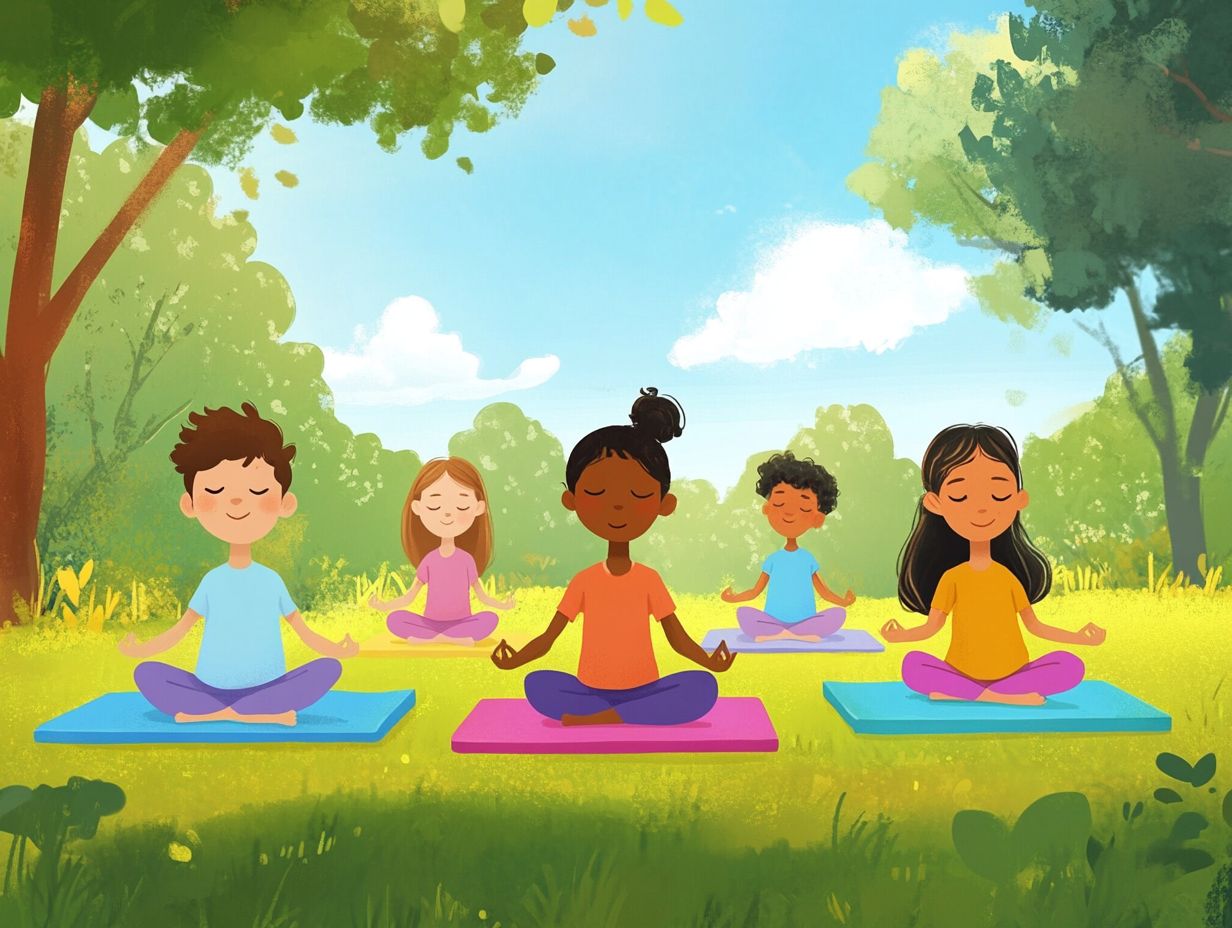 Infographic showing the benefits of mindfulness exercises for kids