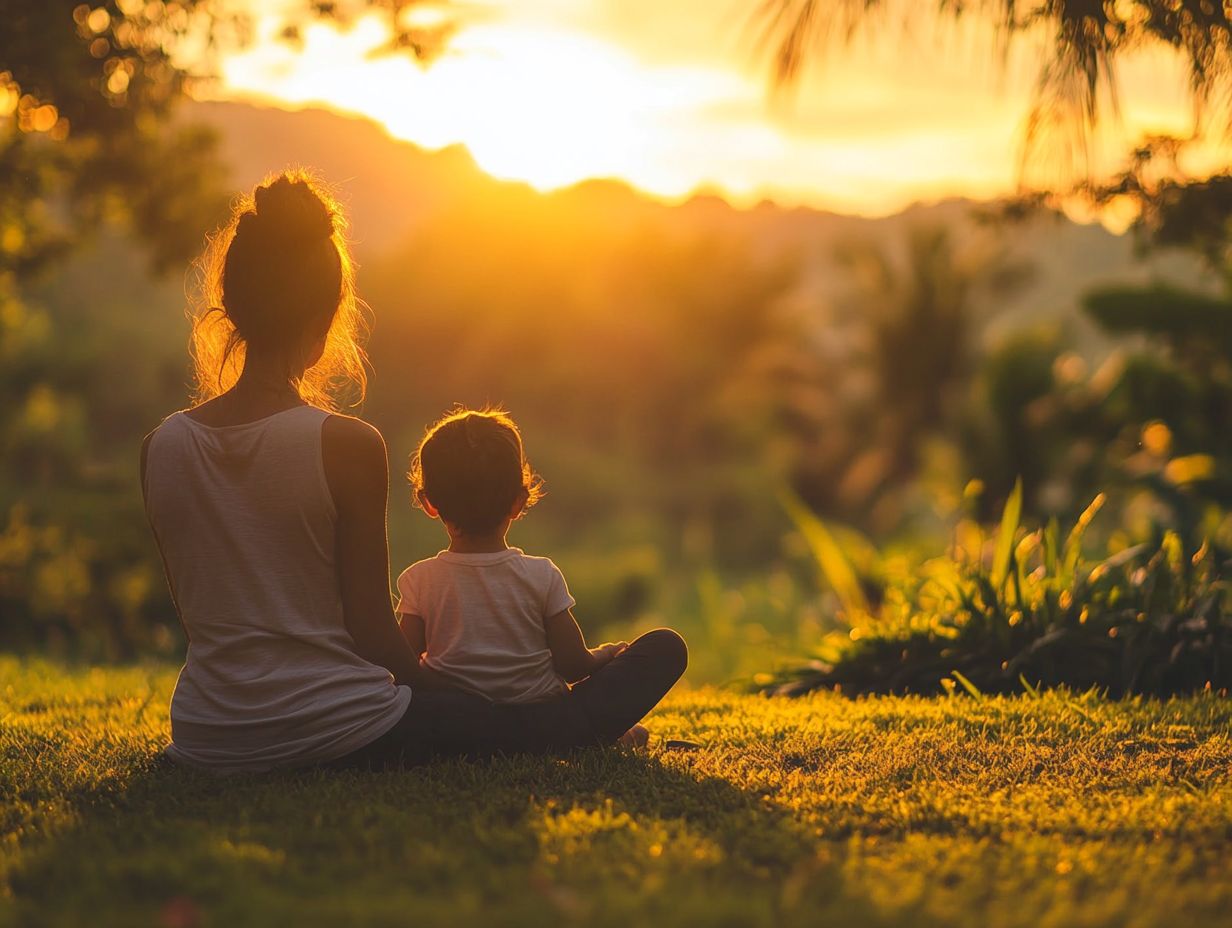 Children practicing mindful breathing techniques.