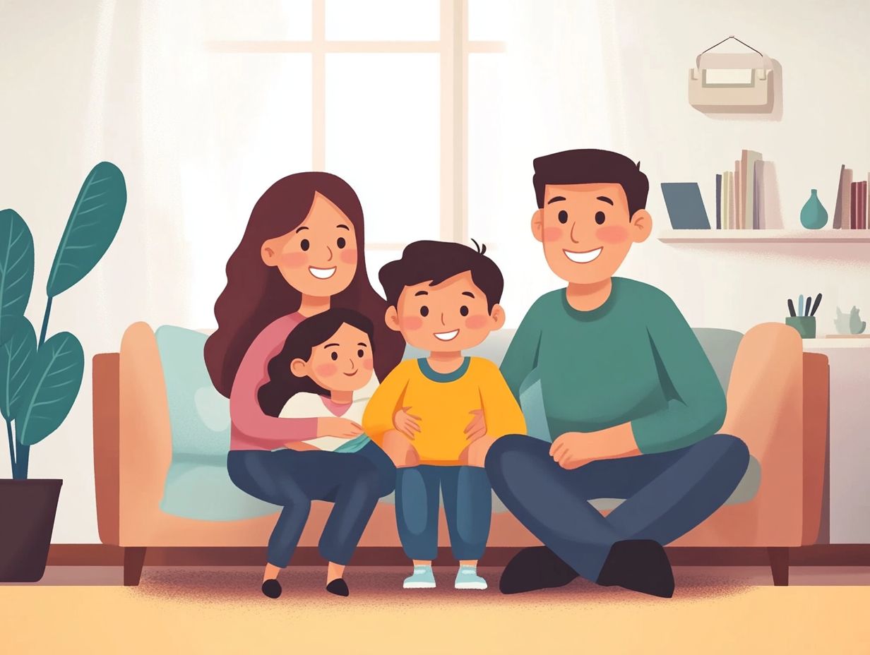 Illustration of the 5 characteristics of emotionally intelligent parents