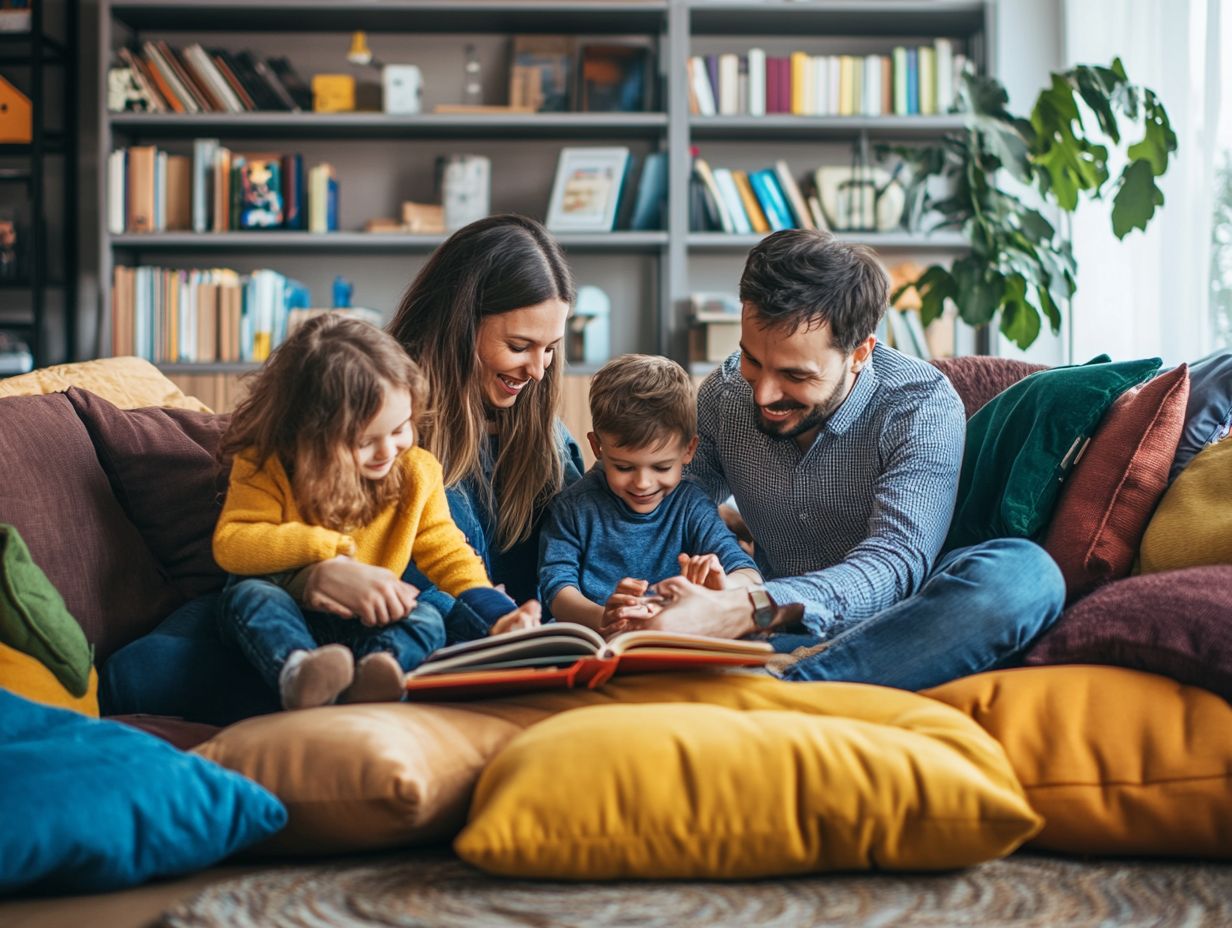 Visual summary of key practices for building strong connections between parents and children.