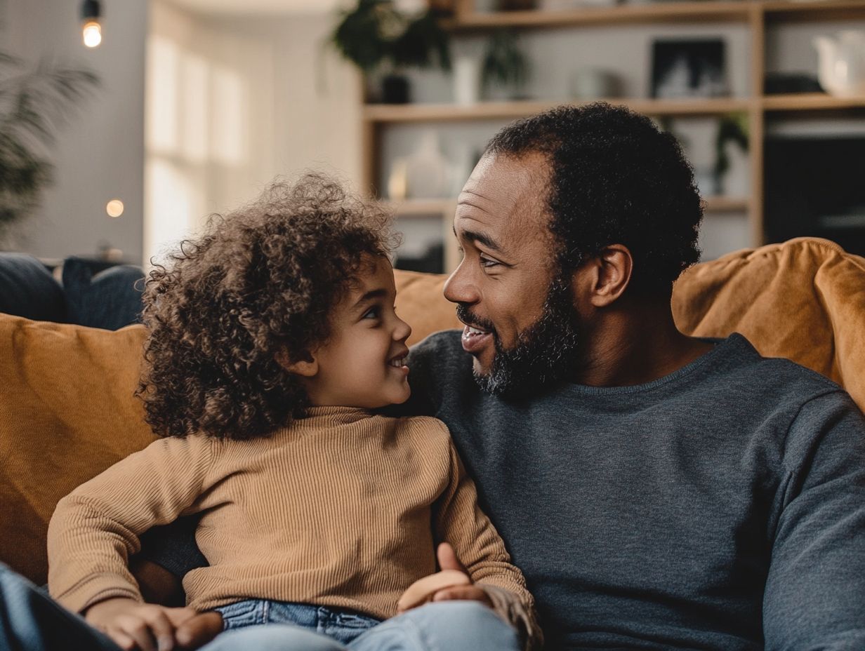 Illustration of effective nonverbal communication within a family