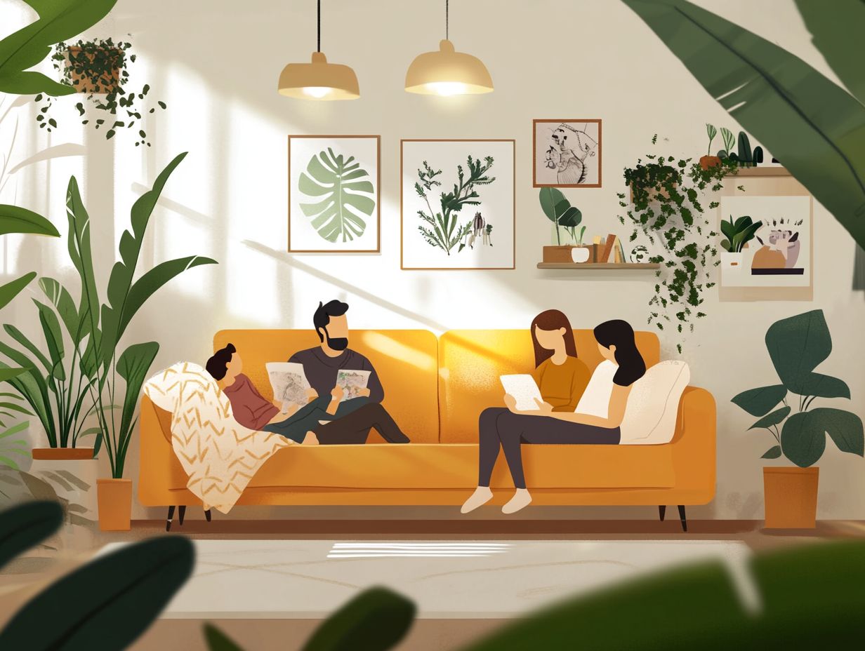 Illustration of frequently asked questions about creating a supportive home.