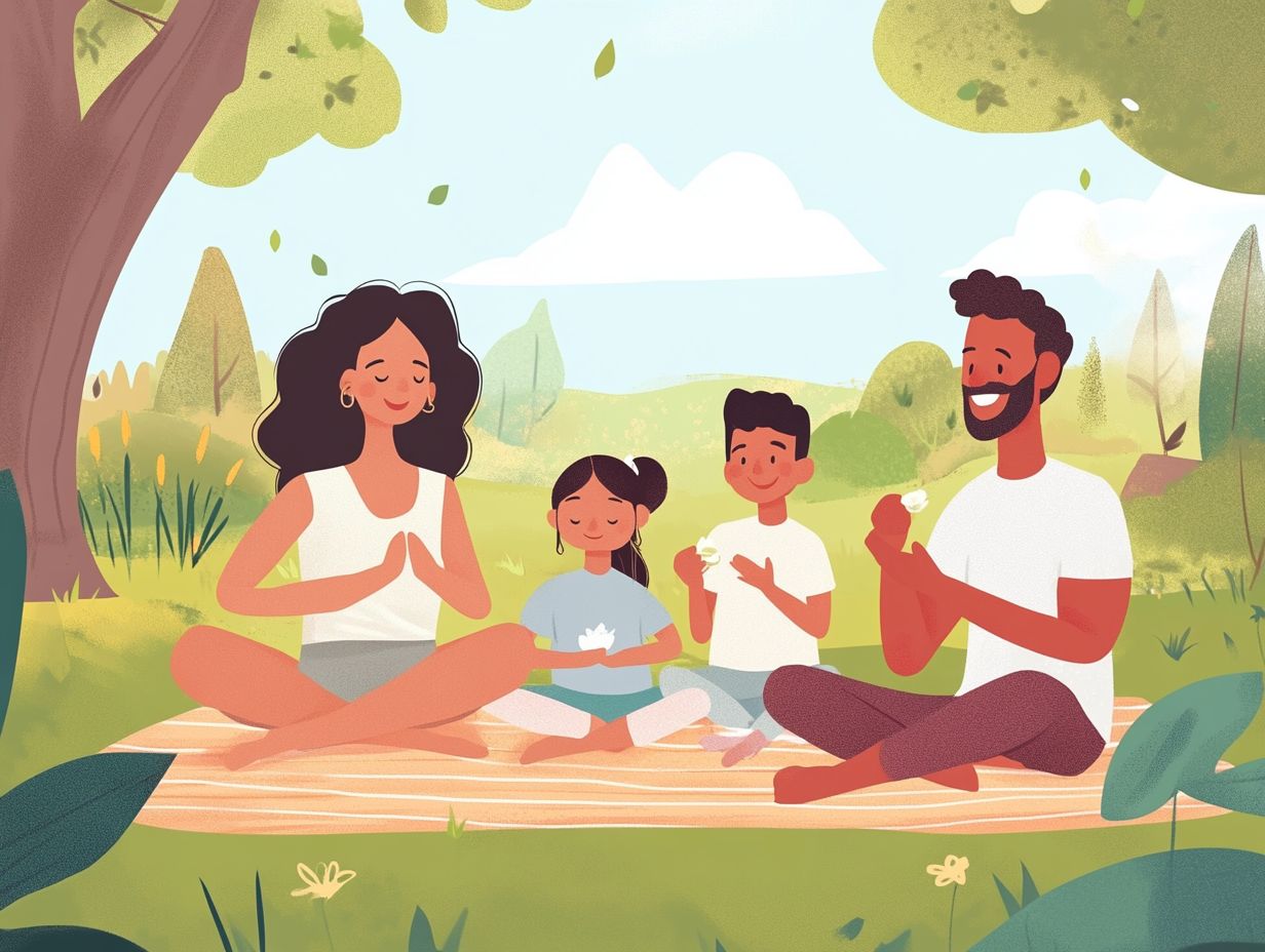 Image illustrating mindfulness practices for family outings.