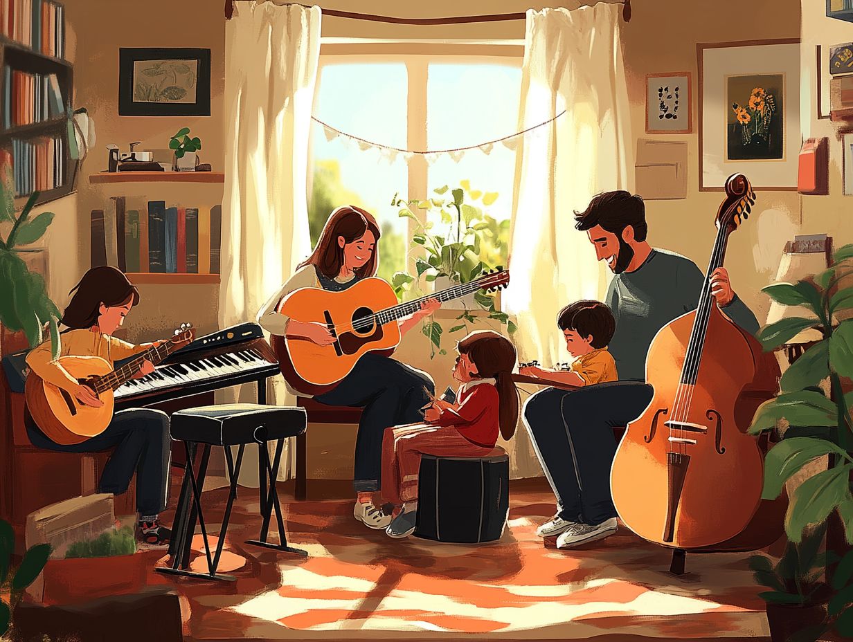 Family bonding through music activities graphic