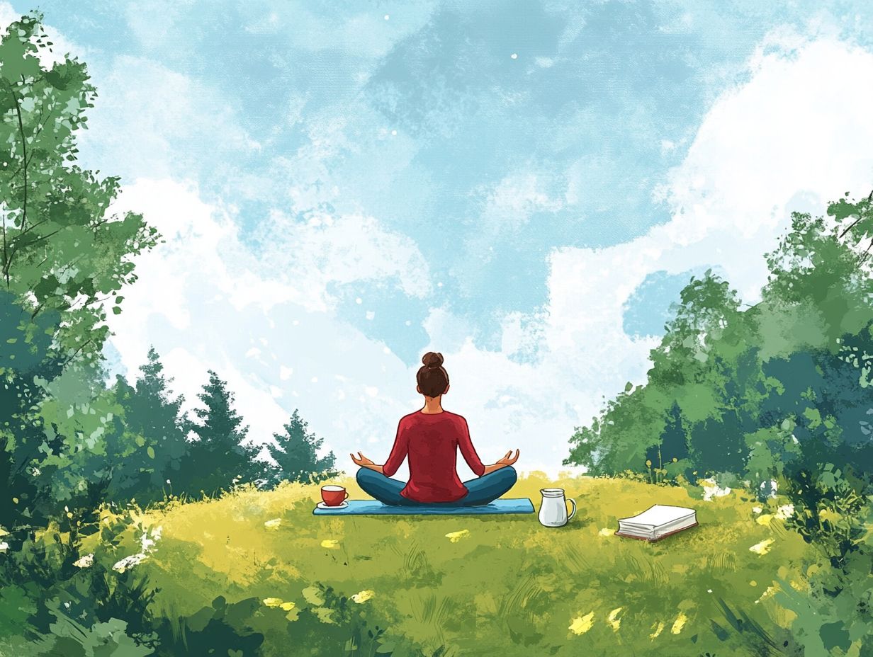 A serene meditation scene illustrating mindfulness practice.