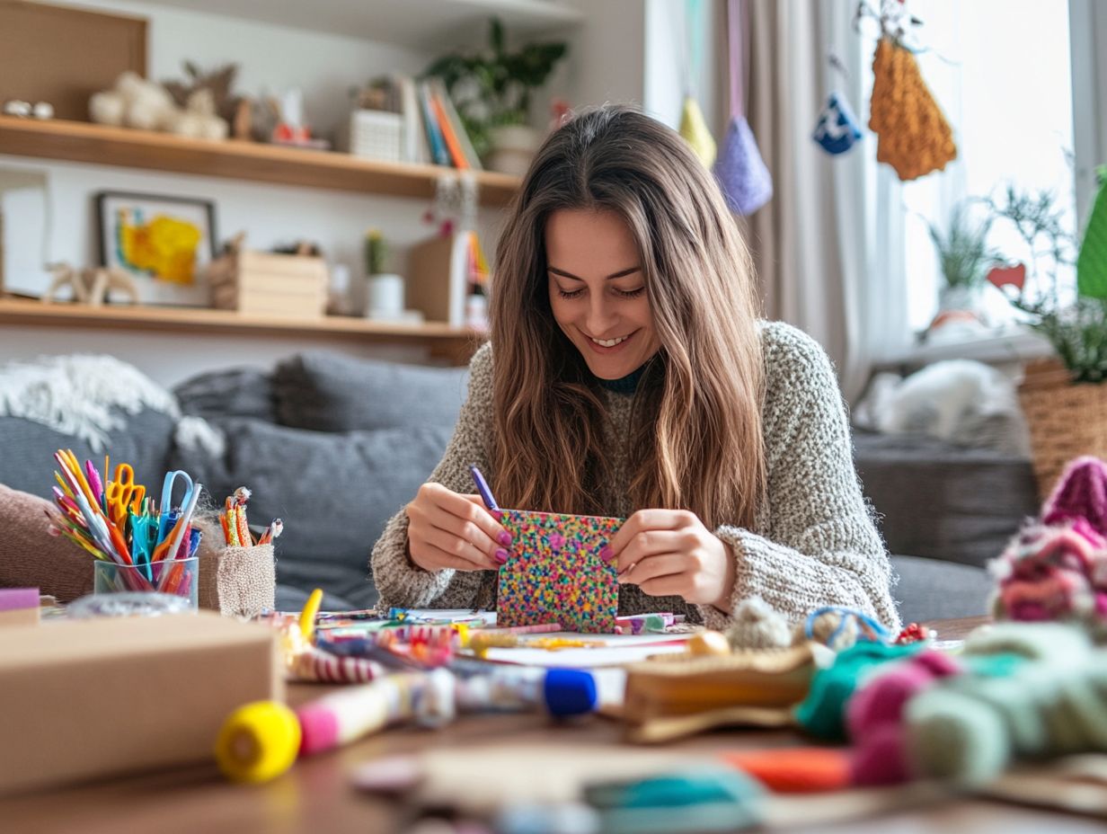 Parents enjoying a creative crafting session for stress relief