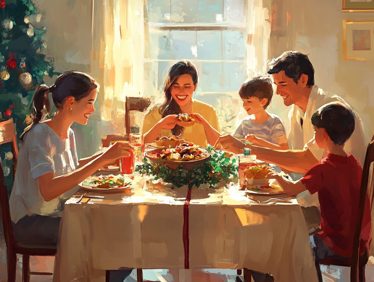 A family enjoying a weekly dinner together