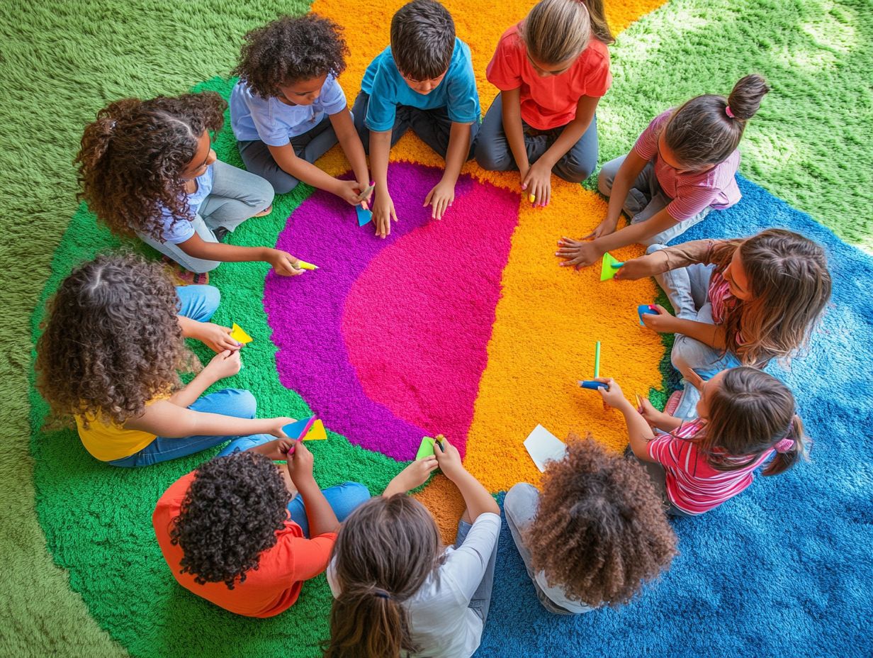 Children participating in fun emotional awareness activities