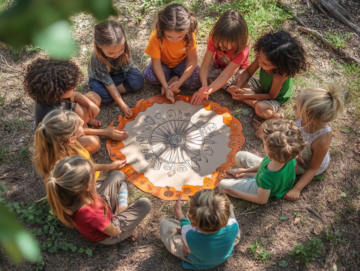 Illustration depicting mindfulness techniques for reducing stress and anxiety in children