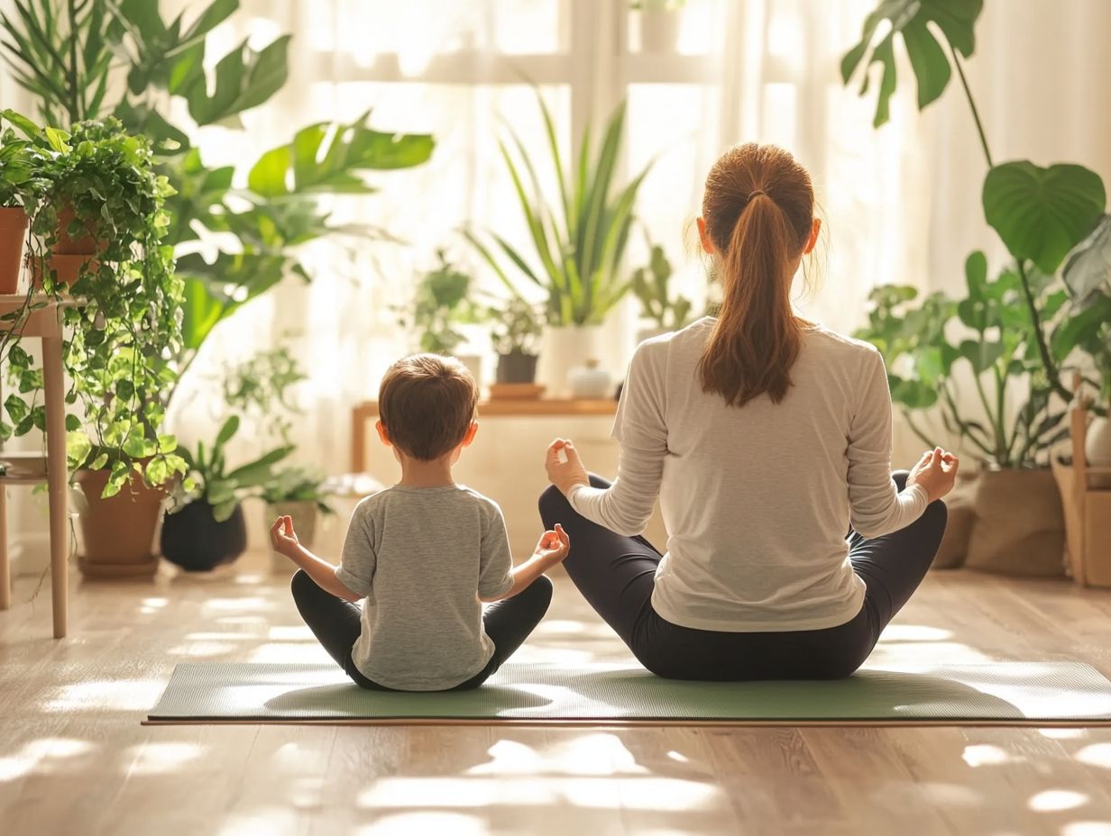 A family engaging in mindful communication and conflict resolution