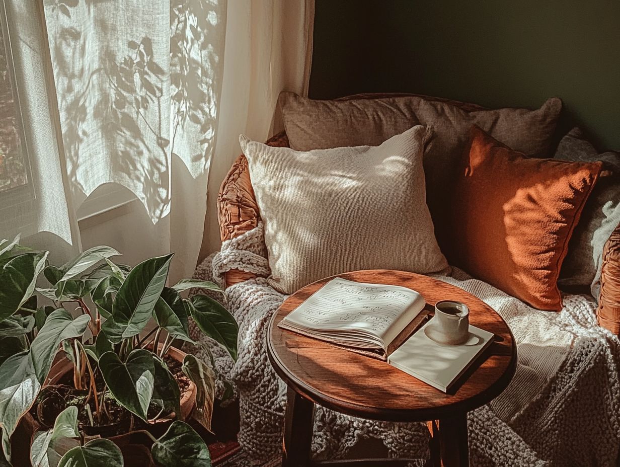 Family Peace Corner setup featuring calming elements