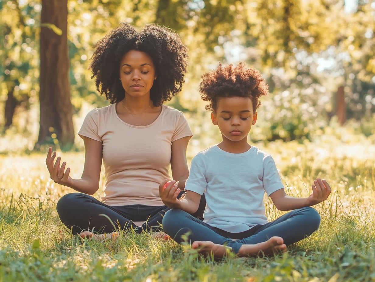 Children engaging in mindfulness activities such as mindful coloring and breathing exercises to enhance emotional awareness