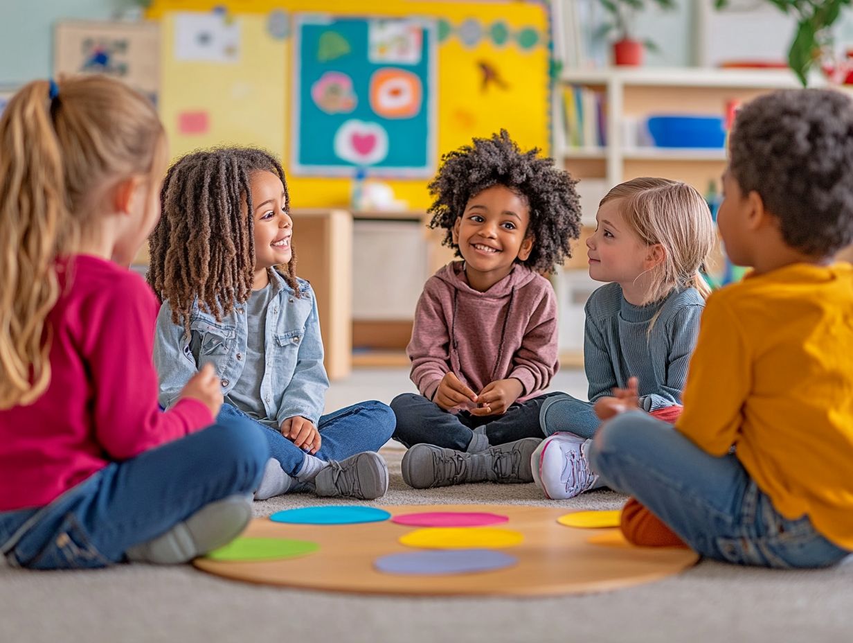 Children practicing mindfulness outdoors