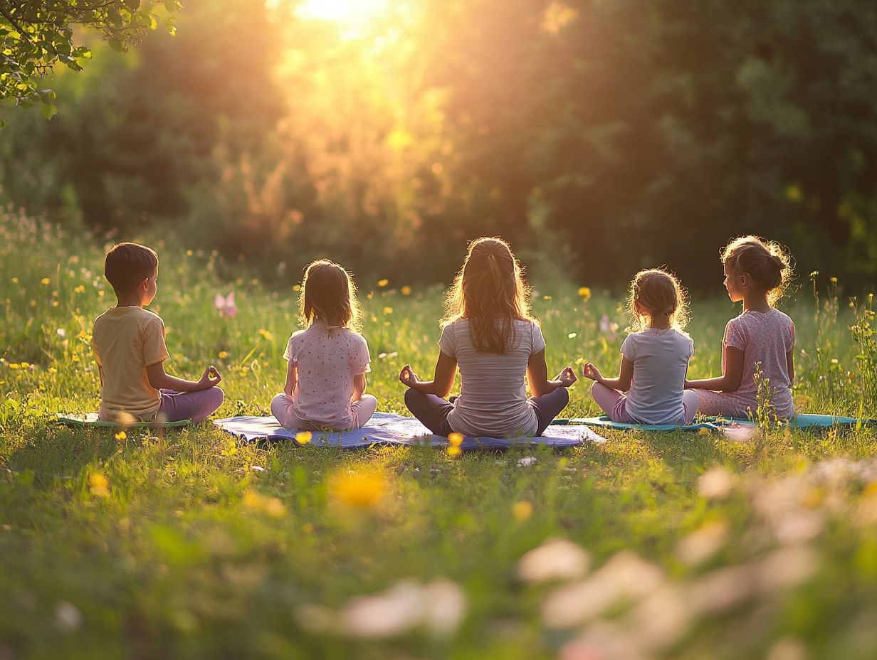 A family enjoying mindful eating together