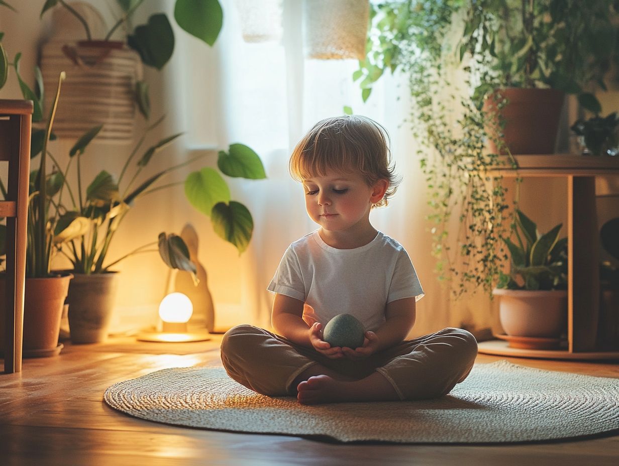 Child practicing positive affirmations to boost self-confidence