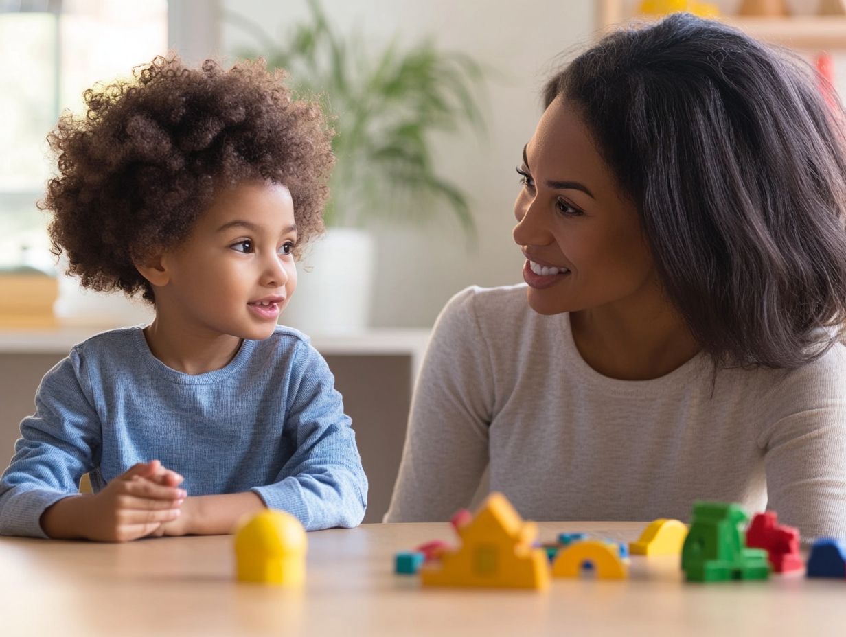 Child practicing assertiveness skills