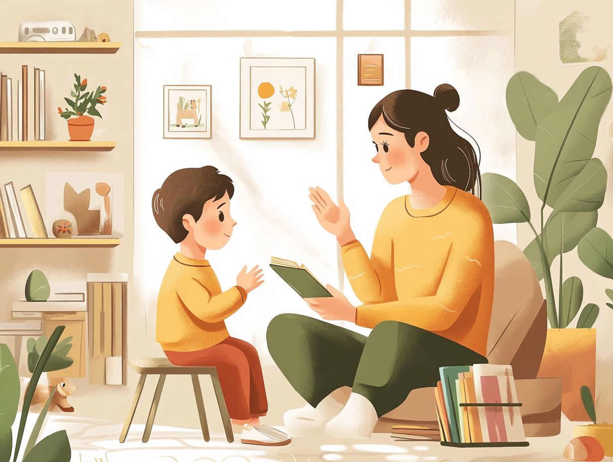 An illustration showing frequently asked questions related to parenting communication