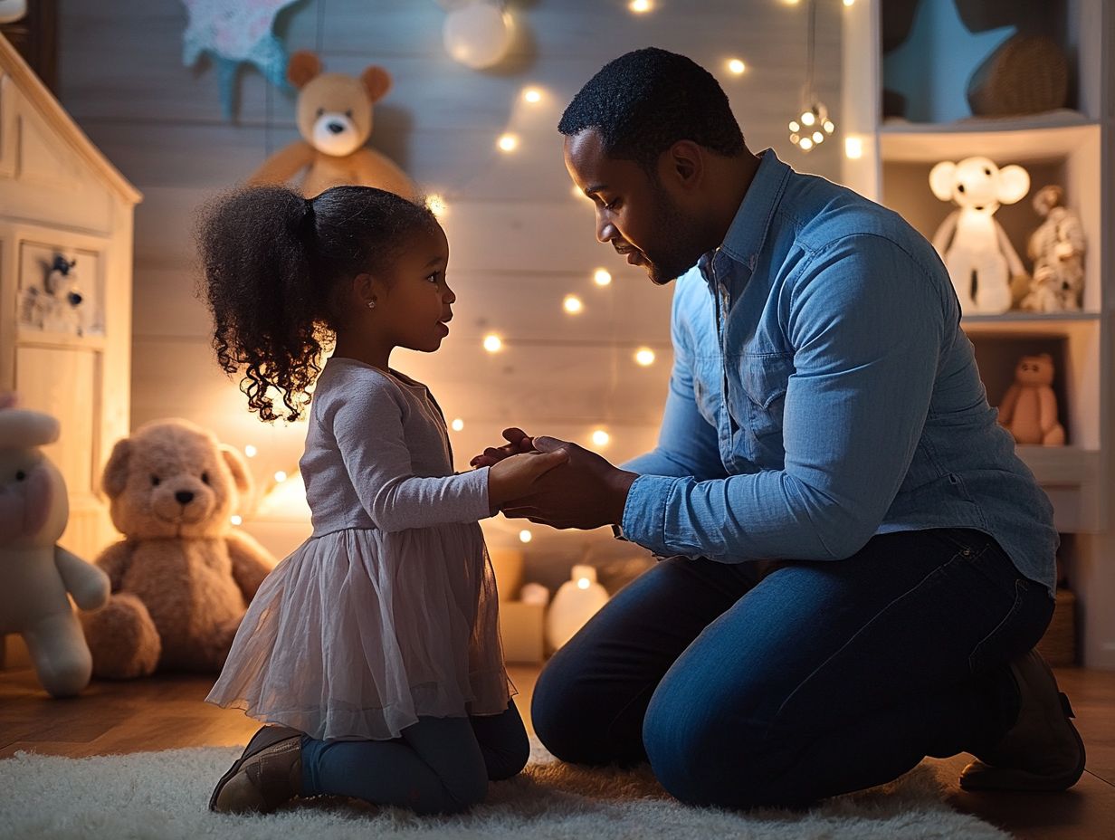 A parent validating a child's emotions