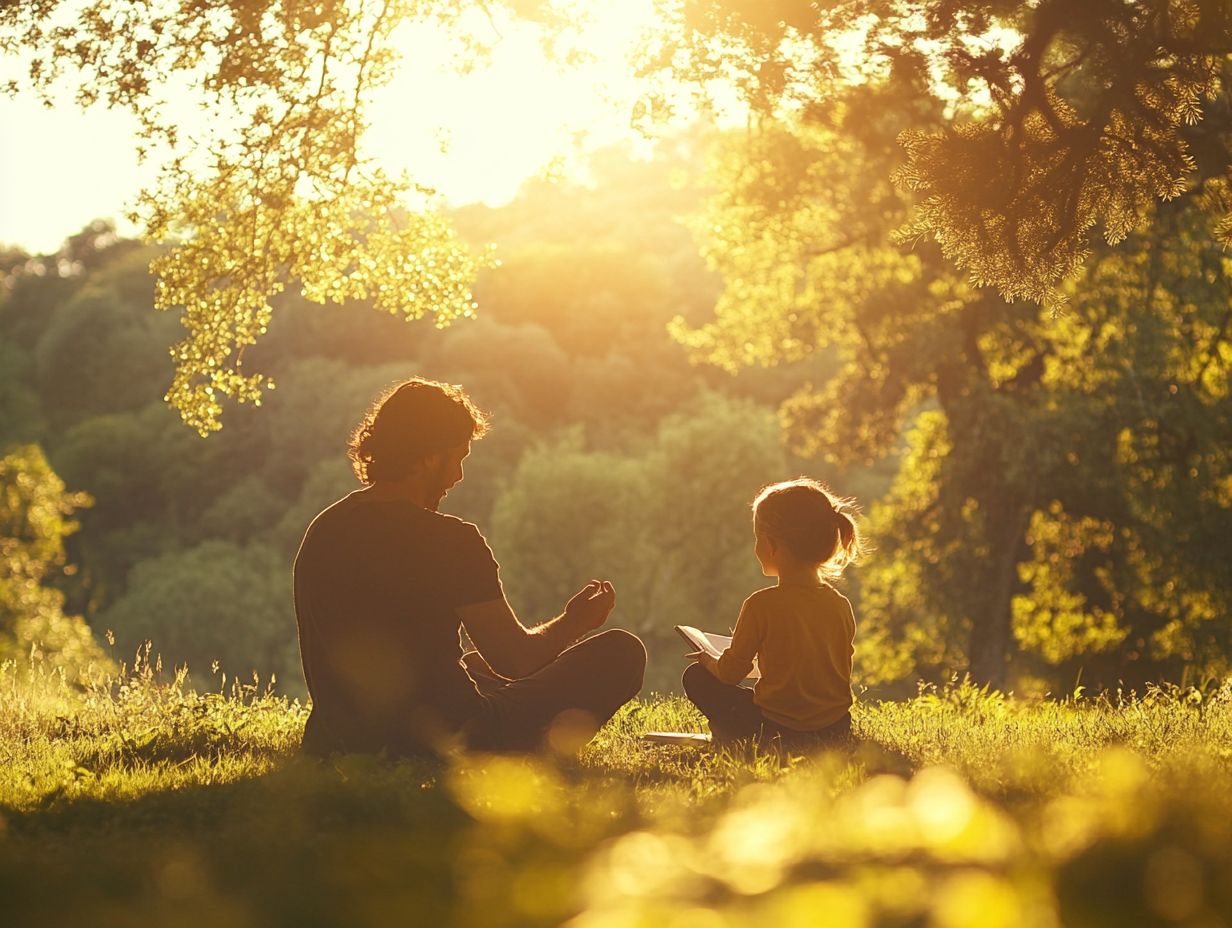 Image depicting the concept of practicing gratitude in parenting.