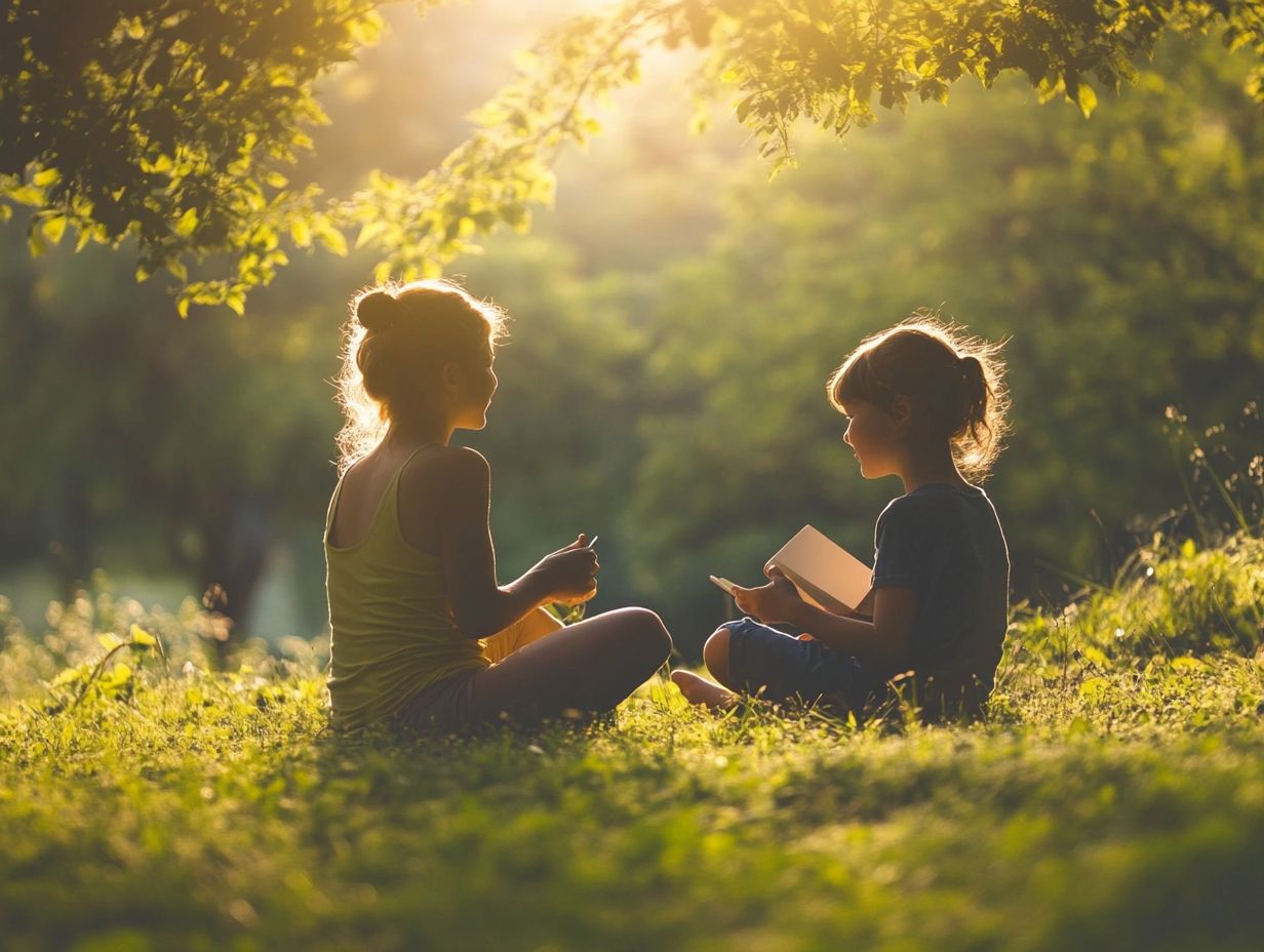 Children engaging in fun mindfulness activities