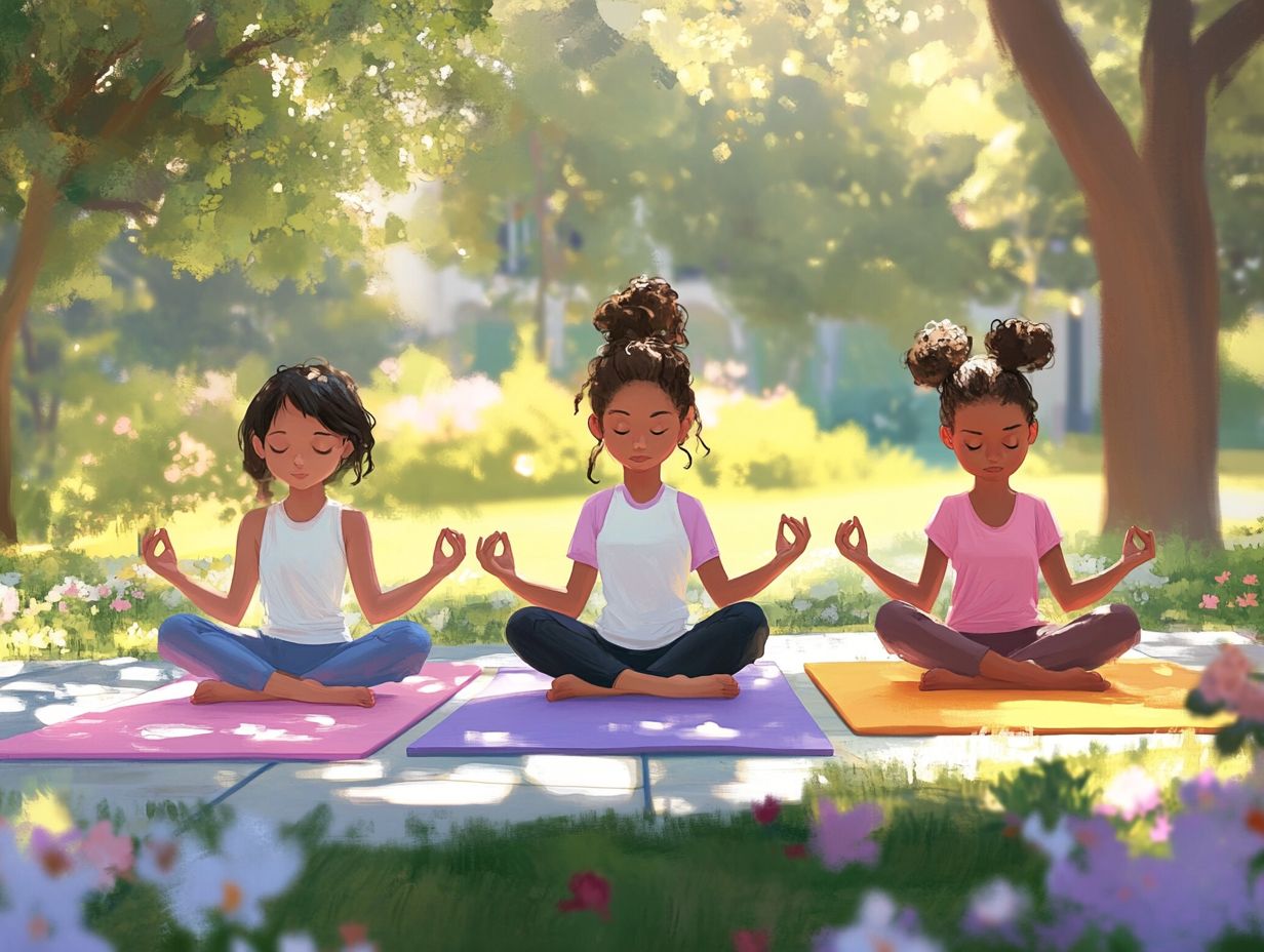 Illustration depicting meditation techniques for children