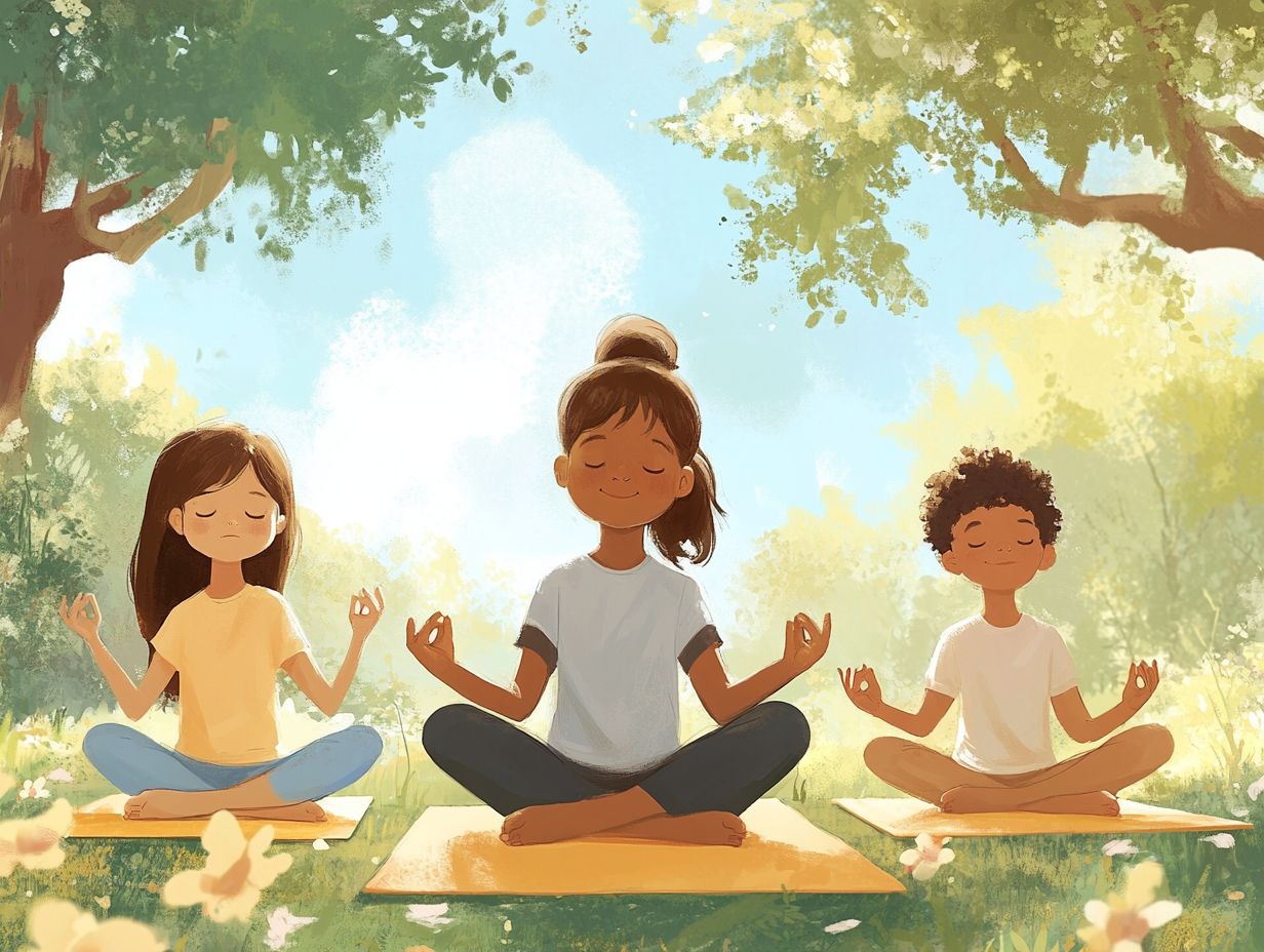 Image depicting Frequently Asked Questions about meditation techniques for kids.