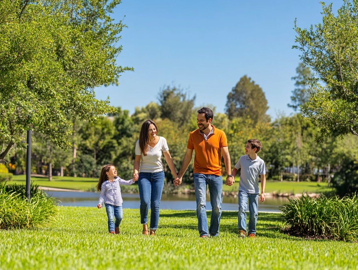 Family engaging in mindful activities to strengthen bonds