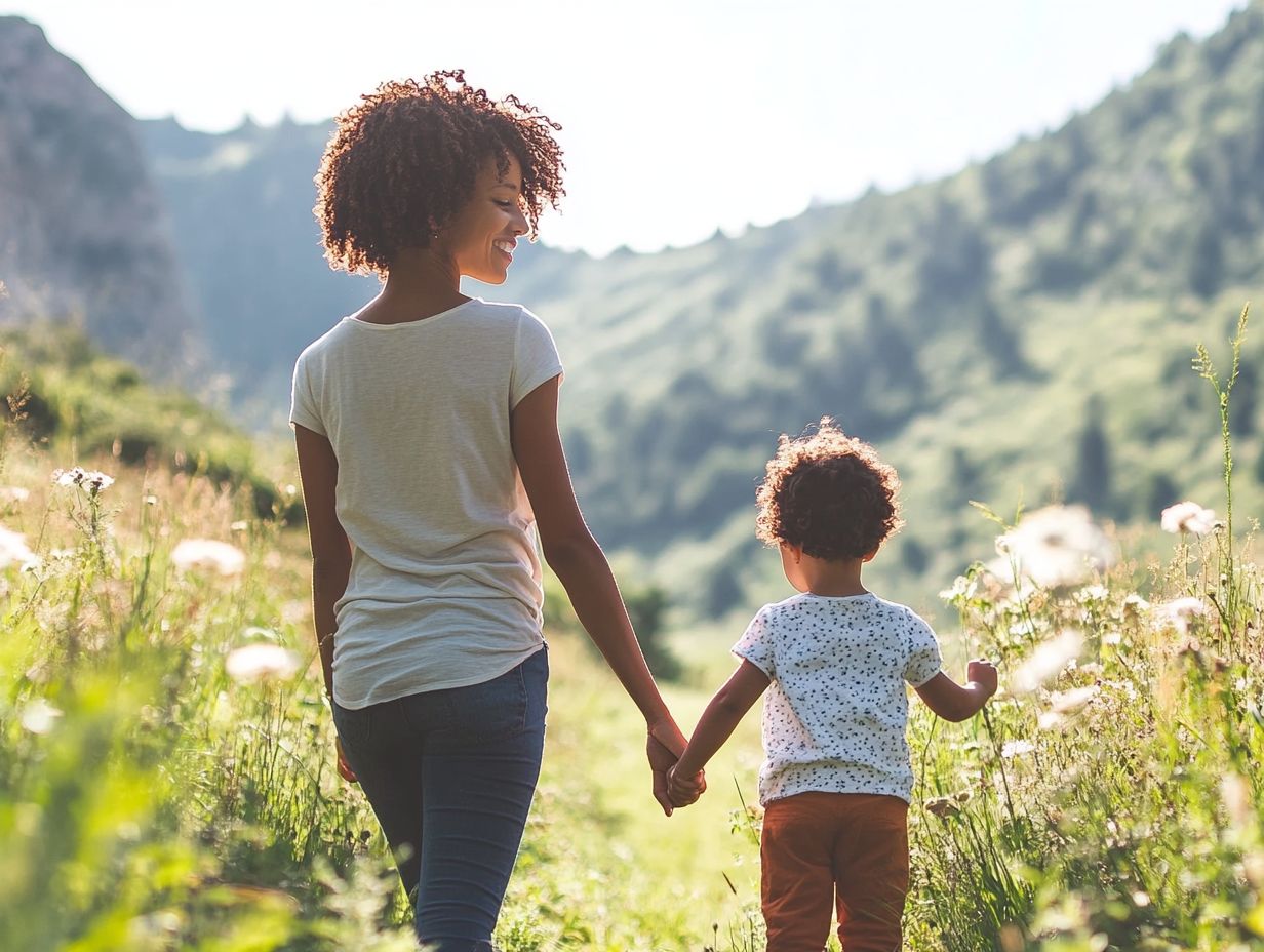 A family practicing mindfulness together in a nurturing environment.