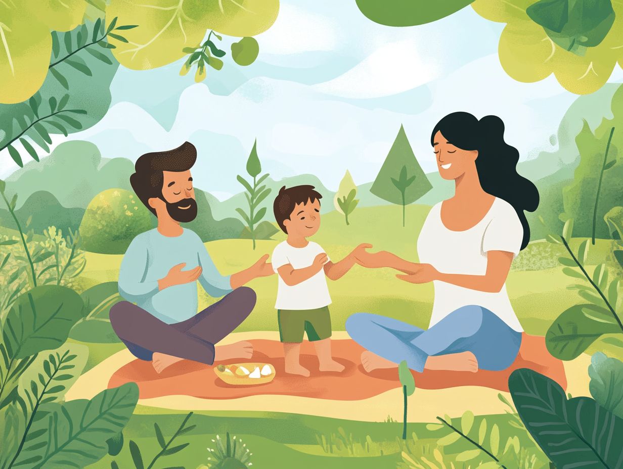 Illustration of mindfulness techniques suitable for children