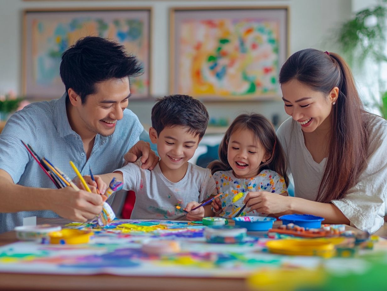 A family enjoying shared hobbies