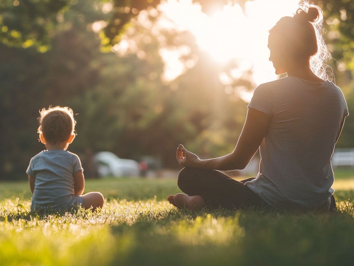 Illustration depicting the benefits of mindfulness in parenting