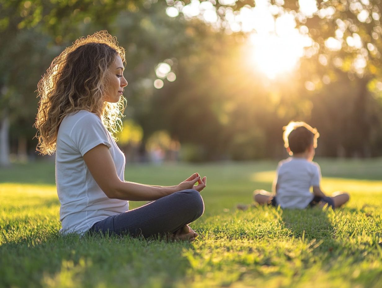 Illustration of mindful practices for parents and children