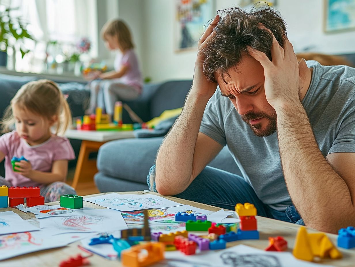 Illustration depicting the relationship between parenting and stress