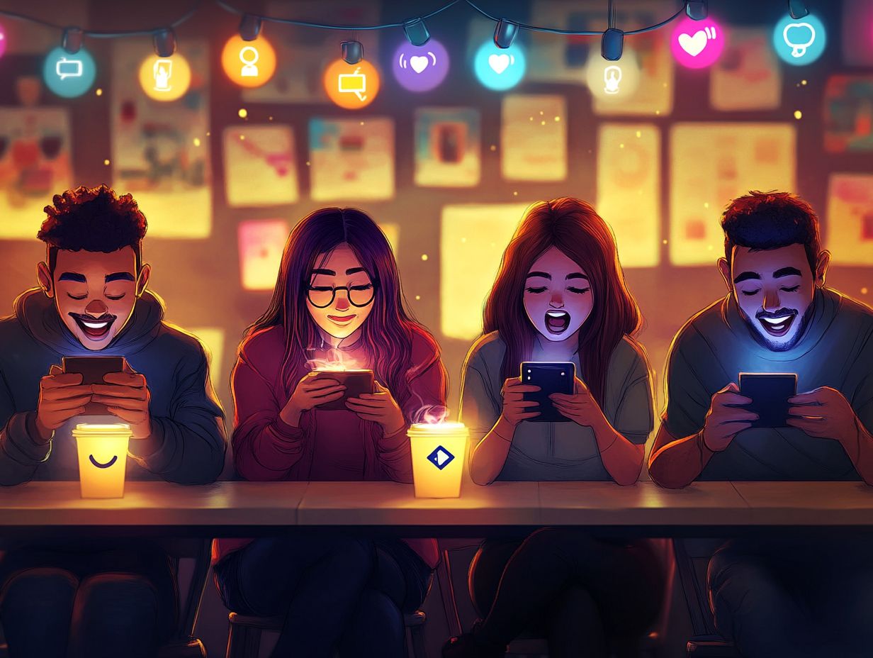 An illustration depicting the impact of social media on emotional awareness.