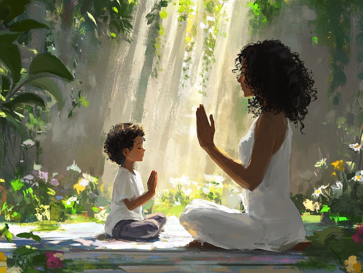 A Parent Teaching Mindfulness Techniques to Children