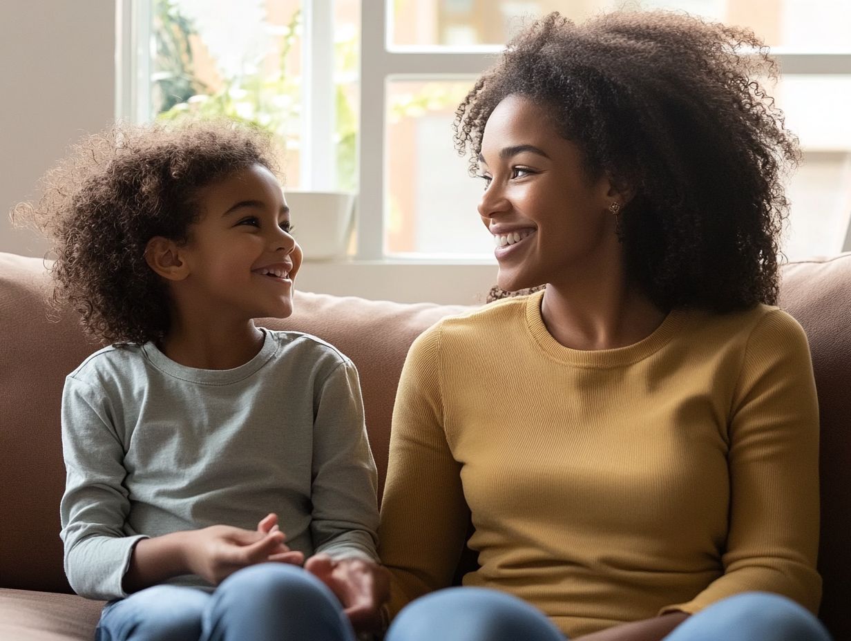 Illustration of parents teaching children emotional intelligence