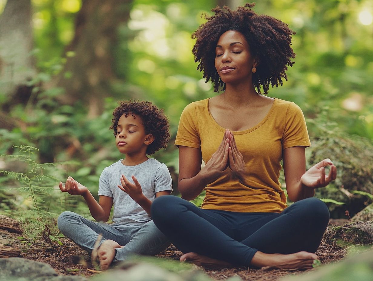 An infographic summarizing key takeaways on mindfulness and parenting.