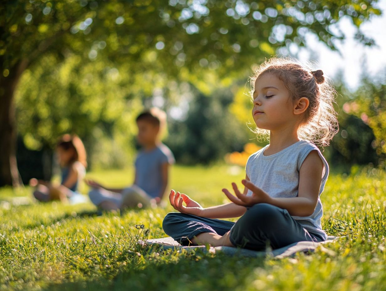 Children engaging in nature crafts and sensory play outdoors