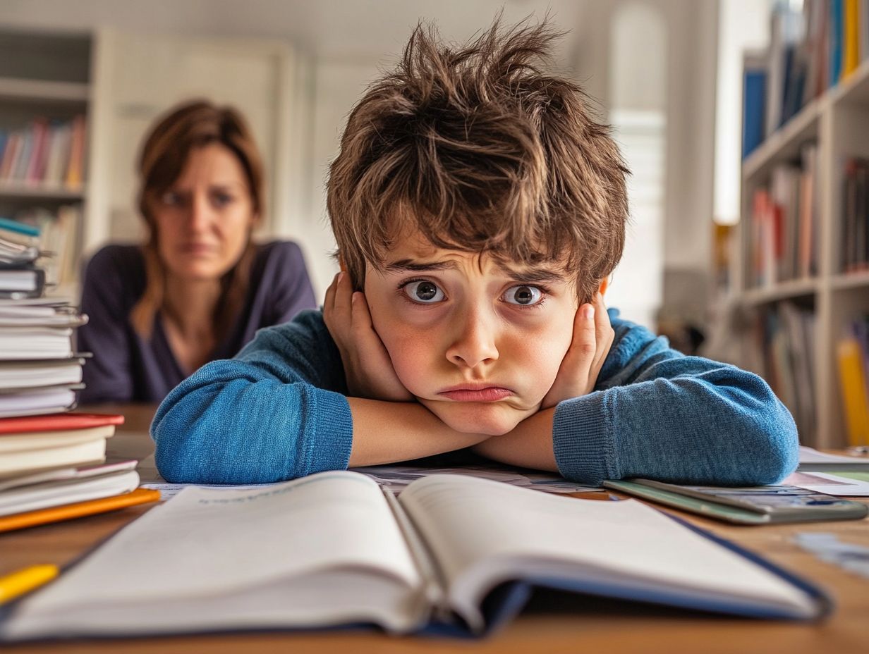 A child practicing deep breathing exercises for stress relief.