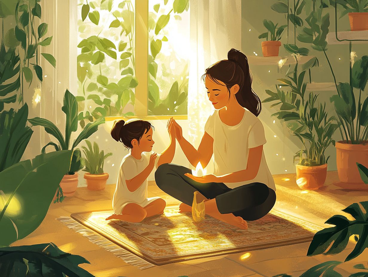 A visual guide on setting boundaries and consistent rules in mindful parenting