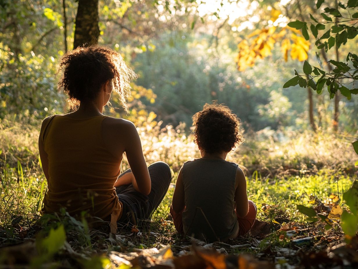 Parents practicing mindfulness