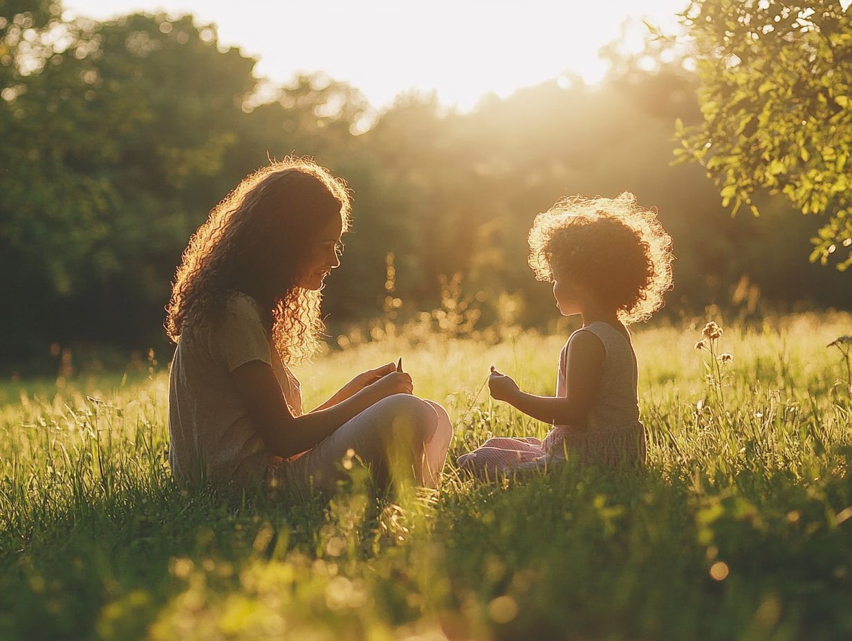 Illustration depicting the concept of promoting positive behavior through mindful parenting.