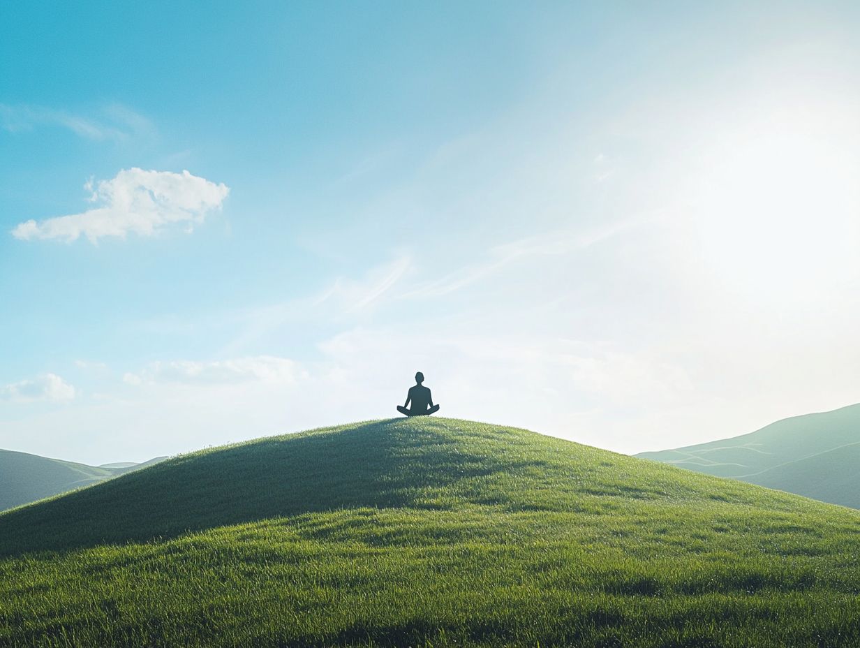 Person practicing mindful breathing exercises for relaxation