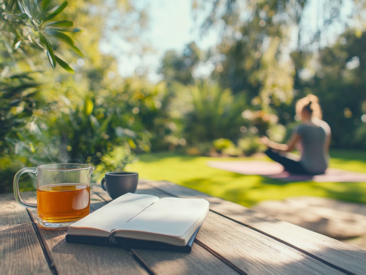 Illustration of techniques for mindful morning routines.