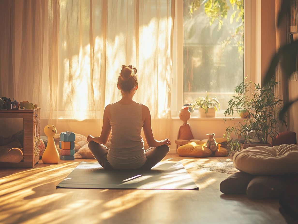 What are some recommended yoga poses for stress relief for parents?